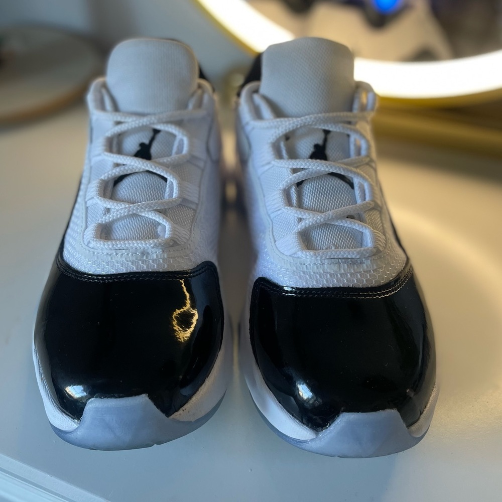 Big Kids size 7 Jordan 11 Concord Lows. Equivalent to Womens 8.5 or Men’s 7.